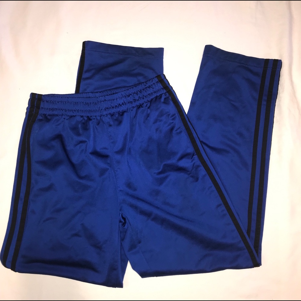 Blue adidas track pants